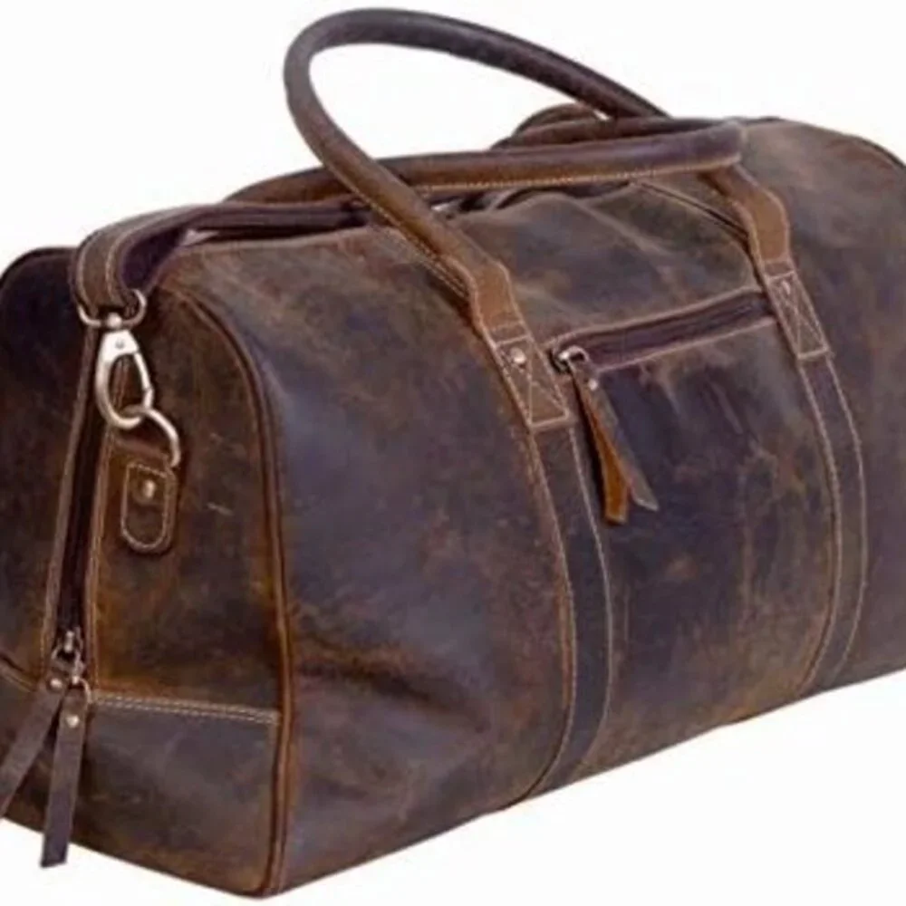 Leather Travel Duffel Bags for Men‎ and Women Full Grain Leather Overnight Weeke